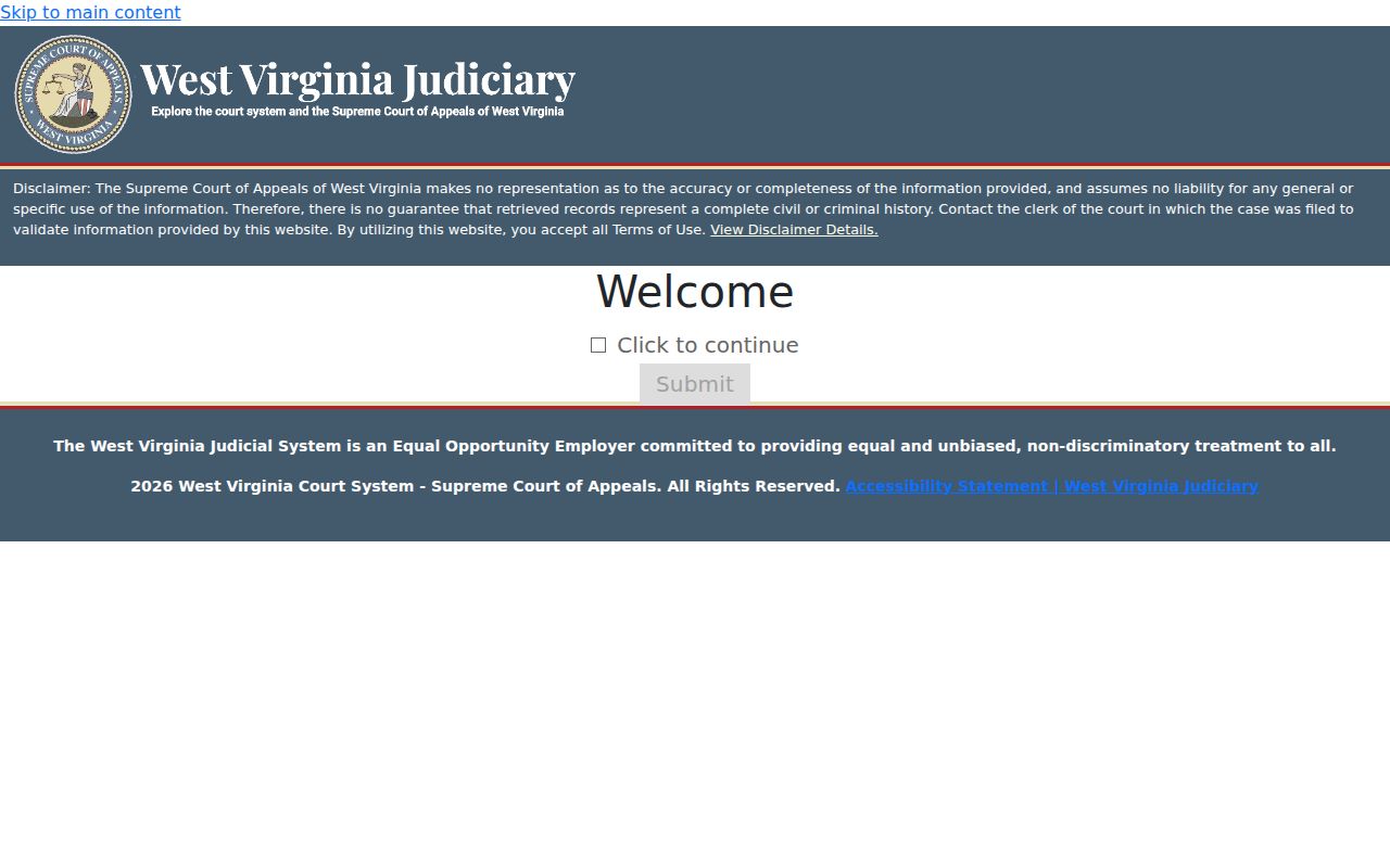 Boone County court case lookup on the West Virginia magistrate search