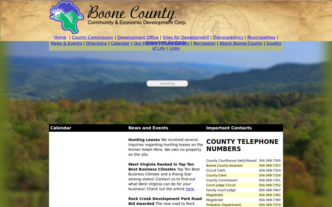 Boone County government telephone directory