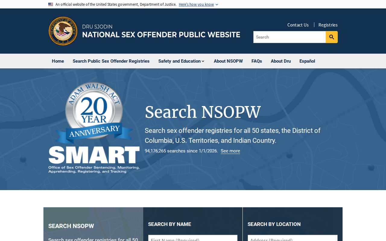 Boone County sex offender lookup using the national NSOPW search